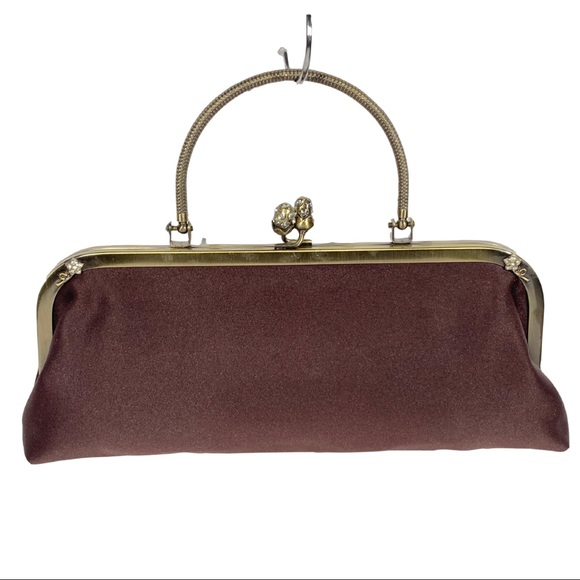 La Regale Handbags - Vintage LA REGALE, Mocha Brown Frame Purse